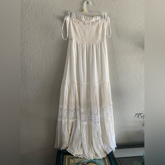 Fortunate One Strapless Maxi Dress White Sz M New with Tags! - Picture 11 of 16